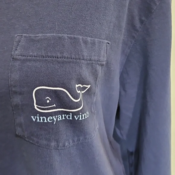 Vineyard Vines Navy Long Sleeve Tee - Picture 2 of 5